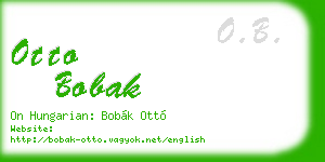 otto bobak business card