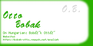 otto bobak business card